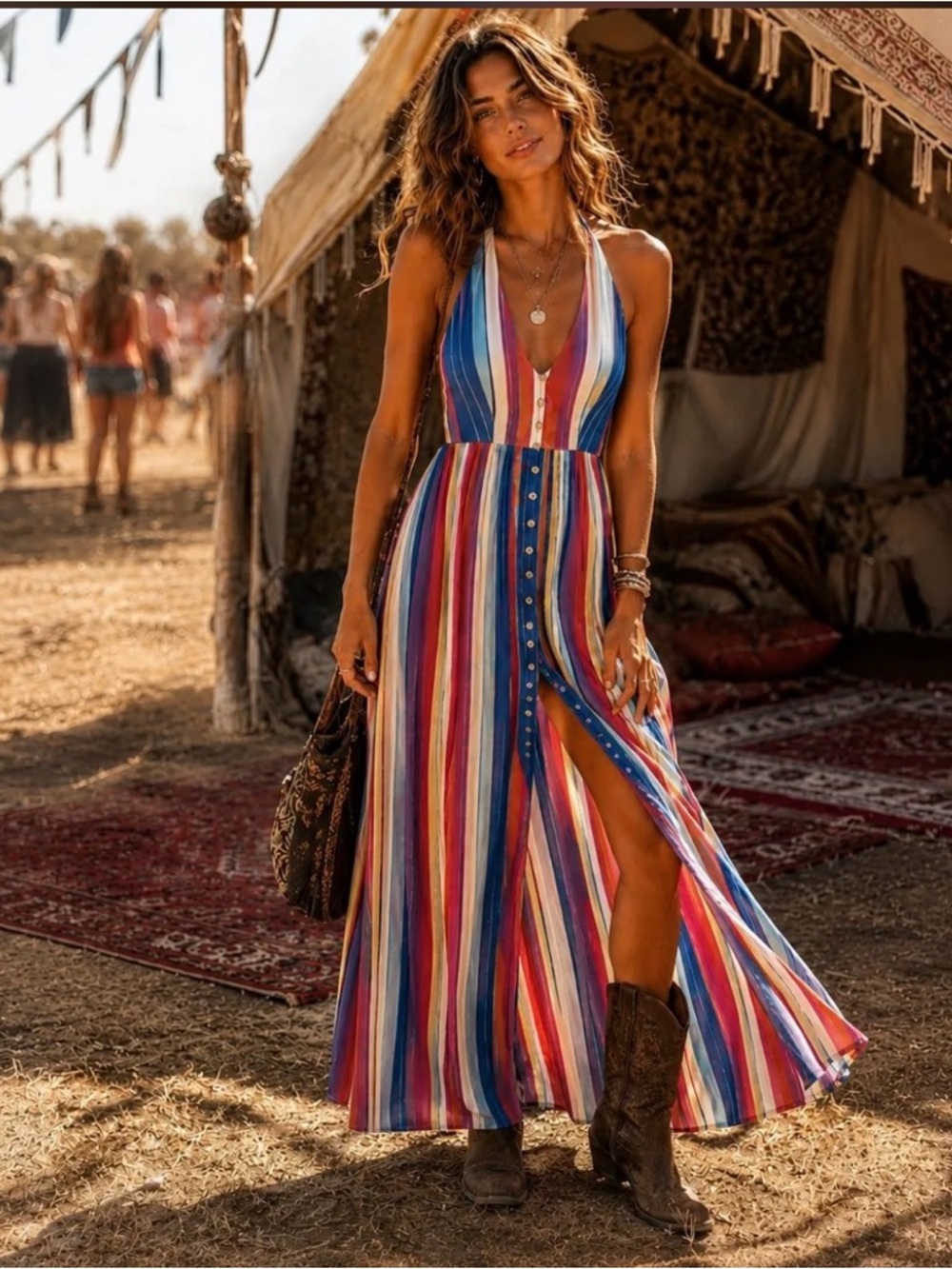 House of Harlow x REVOLVE Rainbow Stripe Maxi